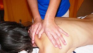 Massage session for osteochondrosis of the cervical spine