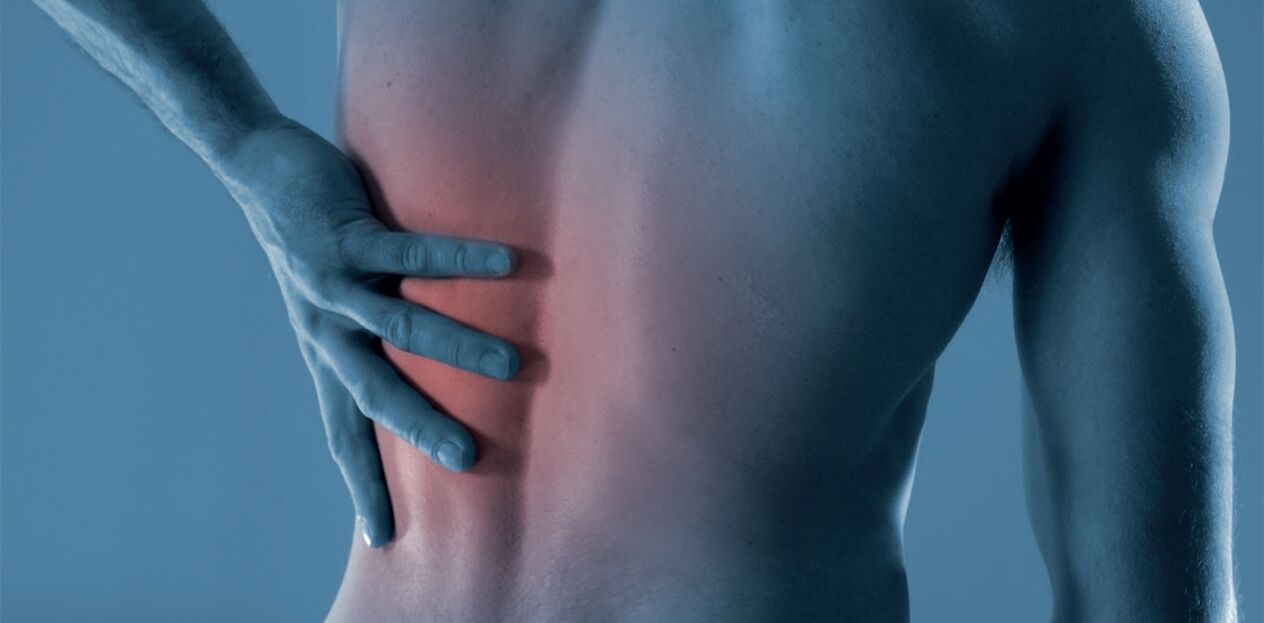 back pain in the lumbar region