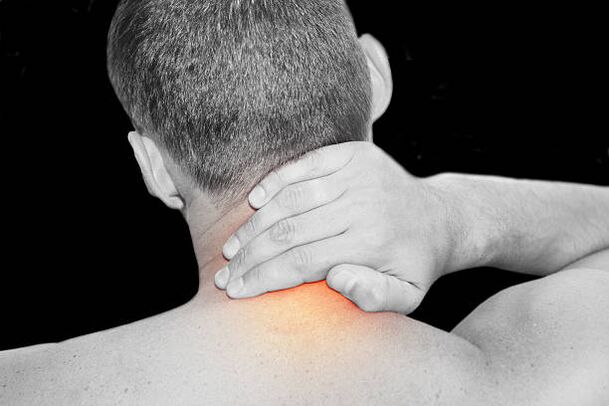 osteochondrosis of the cervical region in a man